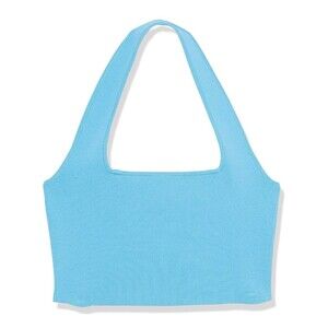 The Drop Women's Greta Fitted Square-Neck Halter Sweater Bralette Size Large NWT